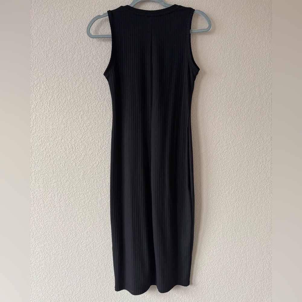 Lascana black ribbed knit midi dress - Picture 7 of 8
